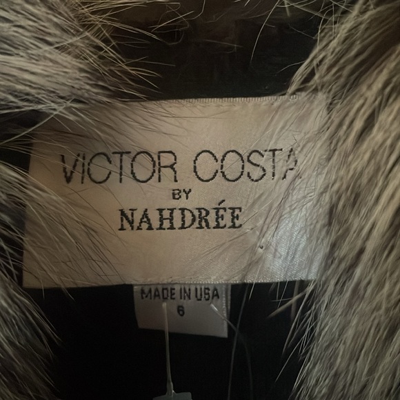 Victor Costa by Nahdree fur sweater jacket. - Picture 6 of 6